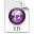 iTunes CD Purple Icon 32x32 png