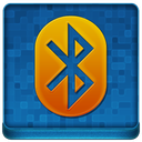 Blue Bluetooth Coloured Icon 128x128 png