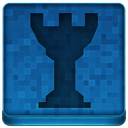 Blue Chess Tower Icon 128x128 png