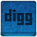 Blue Digg Icon 128x128 png