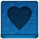 Blue Heart Icon 128x128 png