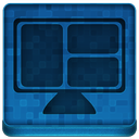 Blue LCD Icon 128x128 png