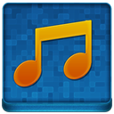 Blue Music Coloured Icon 128x128 png