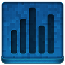 Blue Statistics Icon 128x128 png