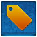 Blue Tag Coloured Icon 128x128 png