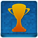 Blue Trophy Coloured Icon 128x128 png