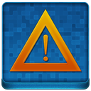 Blue Warning Coloured Icon 128x128 png