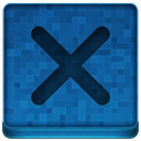 Blue X Icon 128x128 png