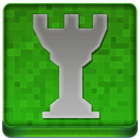 Green Chess Tower Coloured Icon 128x128 png