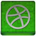 Green Dribbble Coloured Icon 128x128 png