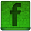 Green Facebook Icon 128x128 png