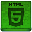 Green HTML5 Icon 128x128 png