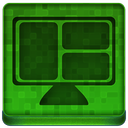 Green LCD Icon 128x128 png