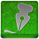 Green Pen Coloured Icon 128x128 png