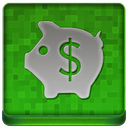 Green Piggy Coloured Icon