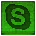 Green Skype Icon 128x128 png