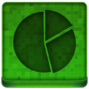 Green Statistics Round Icon