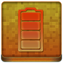 Orange Battery Coloured Icon 128x128 png