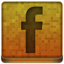 Orange Facebook Icon 128x128 png