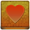 Orange Heart Coloured Icon 128x128 png