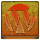Orange WordPress Coloured Icon 128x128 png
