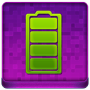 Pink Battery Coloured Icon 128x128 png