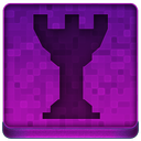 Pink Chess Tower Icon 128x128 png