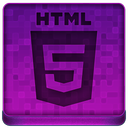Pink HTML5 Icon