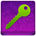 Pink Key Coloured Icon 128x128 png