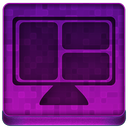 Pink LCD Icon 128x128 png