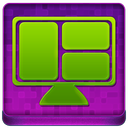 Pink LCD Coloured Icon 128x128 png