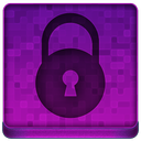 Pink Lock Icon 128x128 png