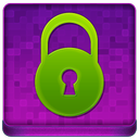 Pink Lock Coloured Icon 128x128 png