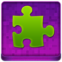 Pink Puzzle Coloured Icon 128x128 png