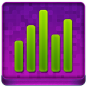 Pink Statistics Coloured Icon 128x128 png