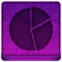 Pink Statistics Round Icon