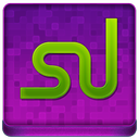 Pink Stumble Upon Coloured Icon 128x128 png