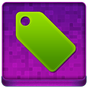 Pink Tag Coloured Icon