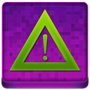 Pink Warning Coloured Icon