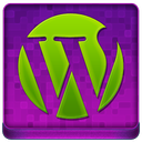 Pink WordPress Coloured Icon 128x128 png