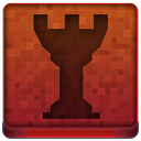 Red Chess Tower Icon 128x128 png