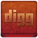 Red Digg Coloured Icon 128x128 png