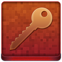 Red Key Coloured Icon