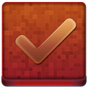 Red Ok Coloured Icon 128x128 png