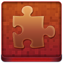 Red Puzzle Coloured Icon 128x128 png