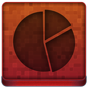 Red Statistics Round Icon