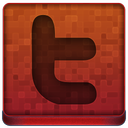Red Twitter Icon 128x128 png