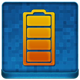 Blue Battery Coloured Icon 256x256 png