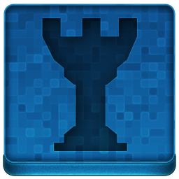 Blue Chess Tower Icon 256x256 png