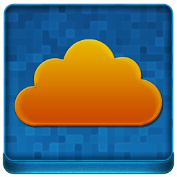 Blue Cloud Coloured Icon 256x256 png